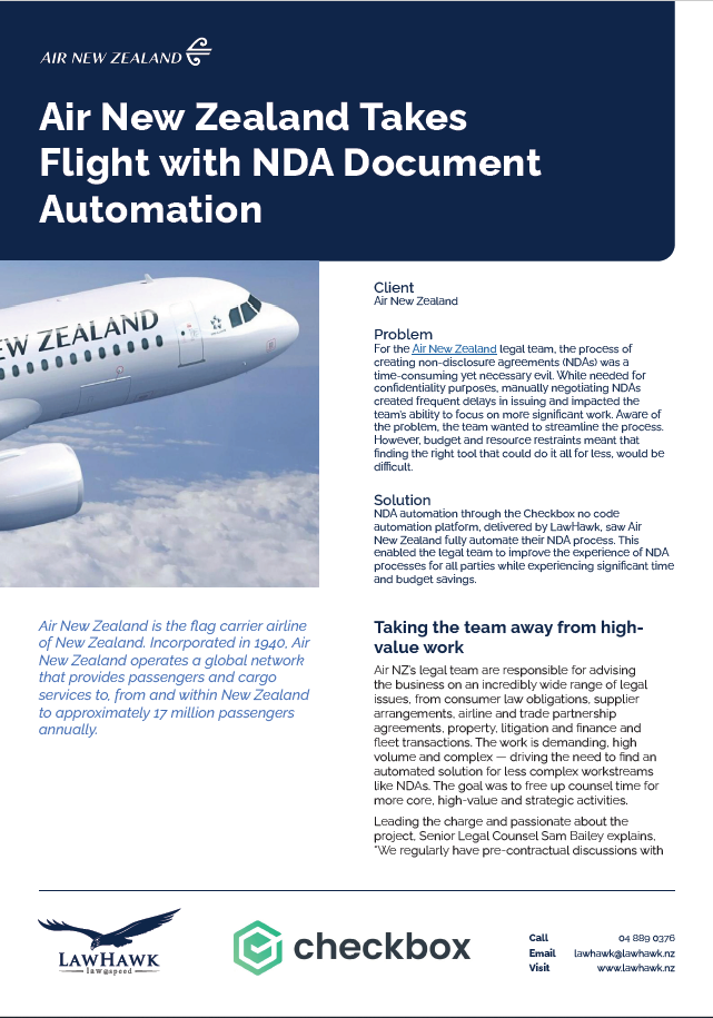 Air New Zealand Checkbox Case Study