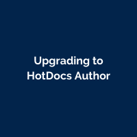 Upgrading to HotDocs Author